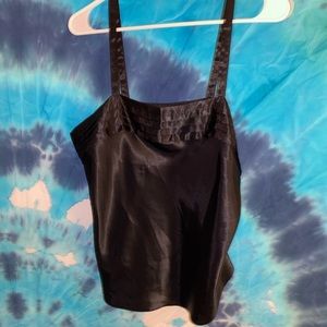 Black silk cami